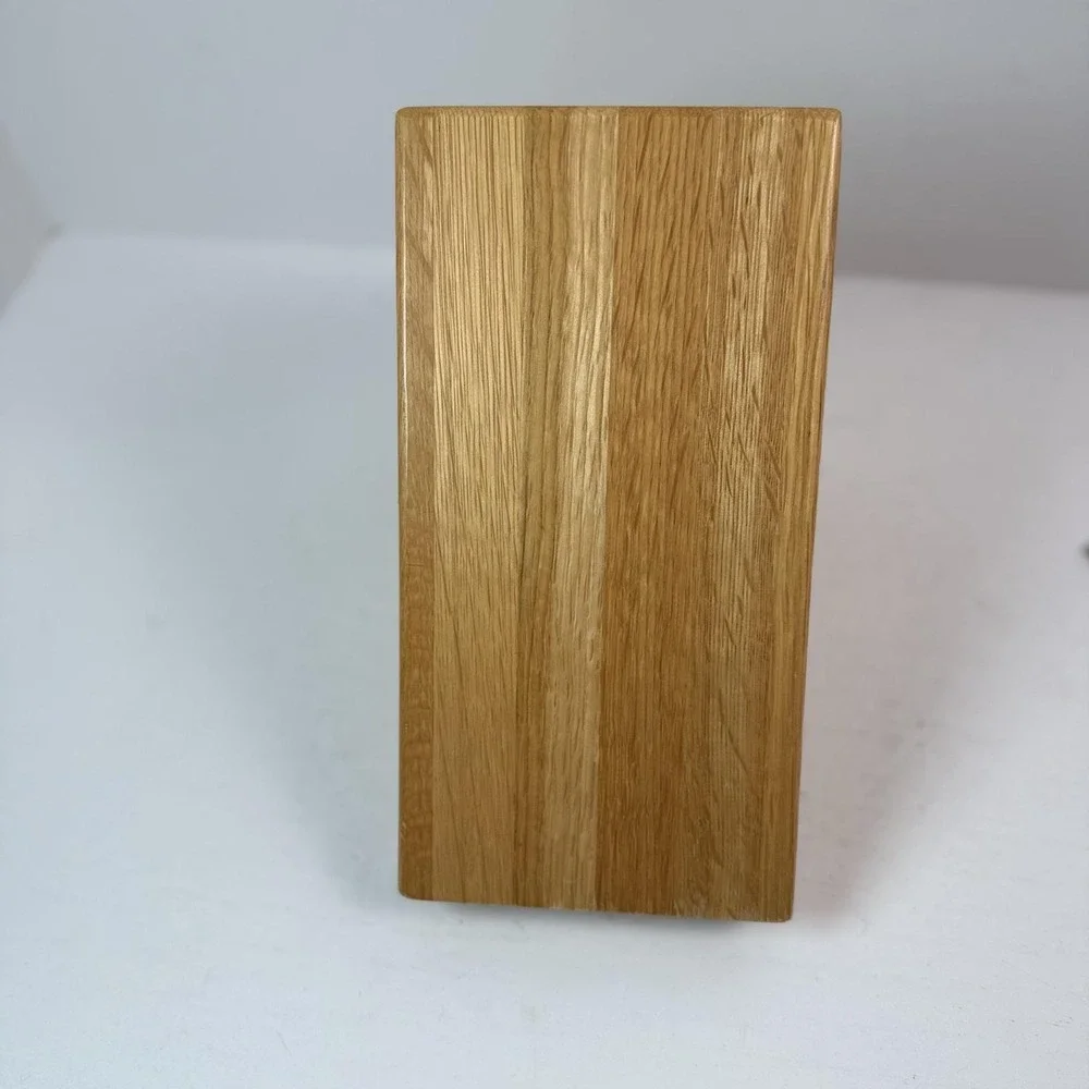 CUTCO HomeMaker Knife Block 18 Slot 10 + 8 Solid Honey Oak Wood Made in USA